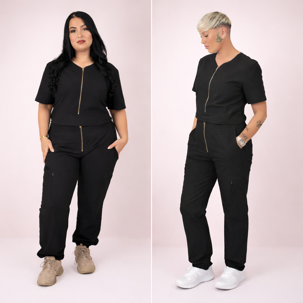 THE MARGO SCRUB SET (BLACK)