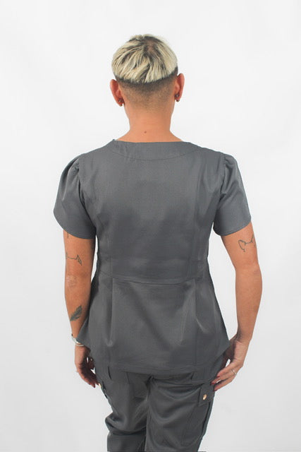 THE BELLE LUXURY SCRUB SET (GREY) - JOGGER TROUSERS