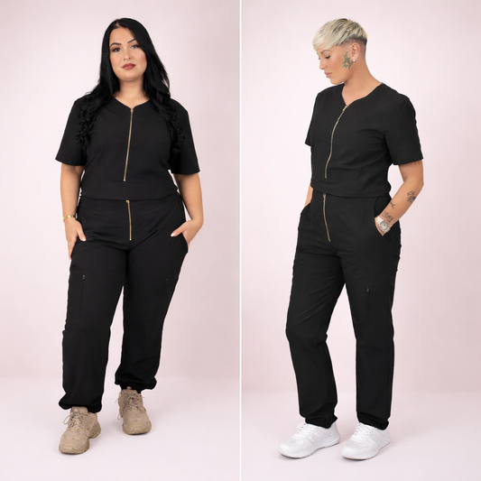 THE MARGO SCRUB SET (BLACK)