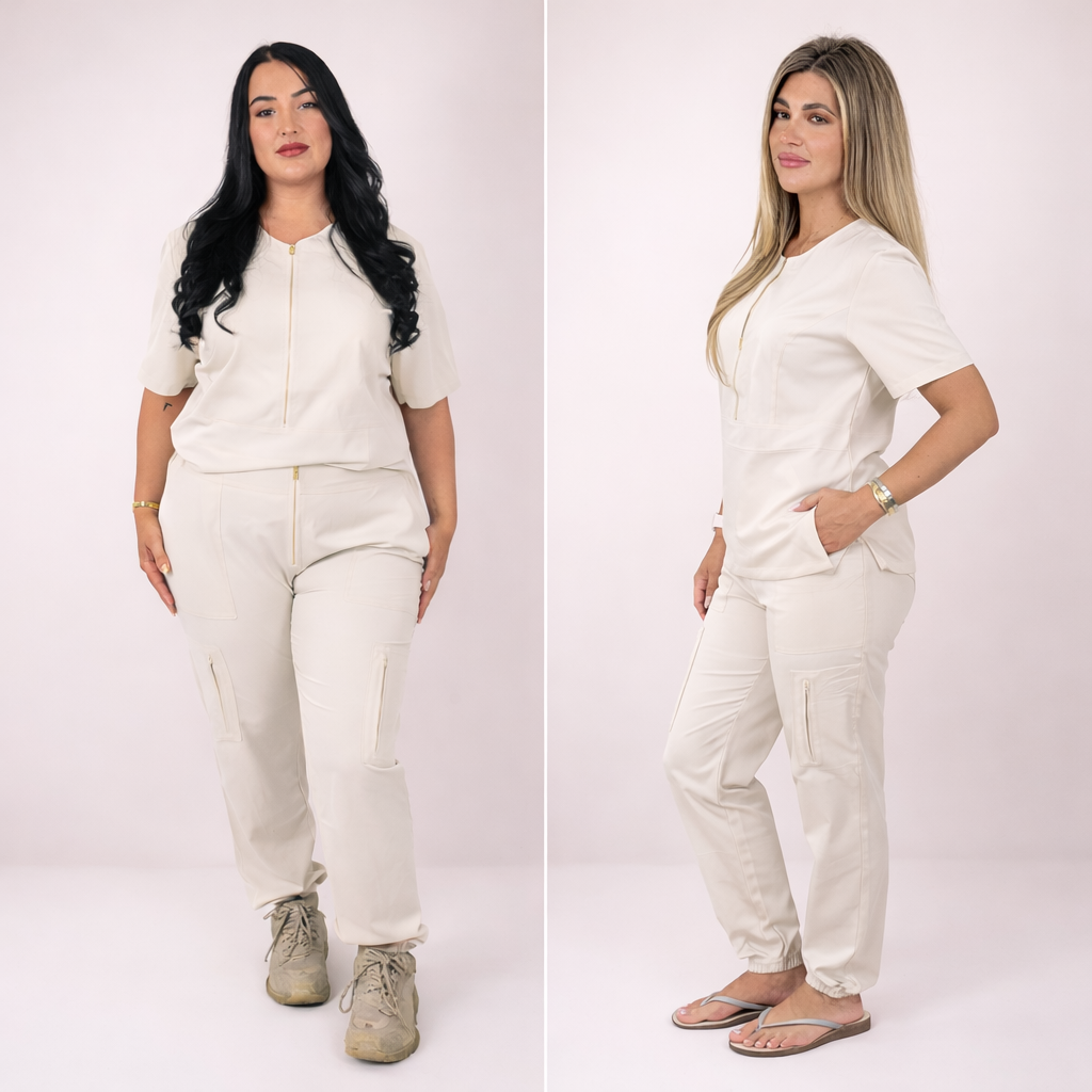 THE MARGO SCRUB SET (BEIGE STONE)