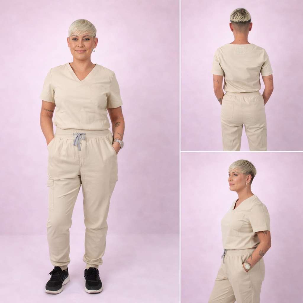 NELLY ORIGINAL SCRUB SET (BEIGE)