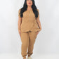 THE BELLE LUXURY SCRUB SET (TOFFEE) - JOGGER TROUSERS