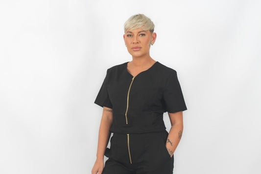 THE MARGO SCRUB SET (BLACK)