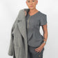 THE BELLE LUXURY SCRUB SET (GREY) - JOGGER TROUSERS