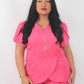 THE BELLE LUXURY SCRUB SET (HOT PINK) - JOGGER TROUSERS