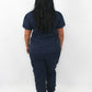 THE BELLE LUXURY SCRUB SET (NAVY) - JOGGER TROUSERS