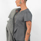 THE BELLE LUXURY SCRUB SET (GREY) - JOGGER TROUSERS