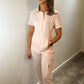 THE ELLA LUXURY SCRUB SET (BABY PINK) - JOGGER TROUSERS