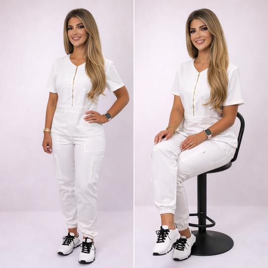 THE MARGO SCRUB SET (WHITE)